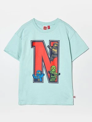 T-shirt z nadrukiem LEGO zielony