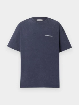 T-shirt z nadrukiem Les Benjamins niebieski denim
