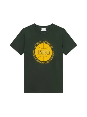 T-shirt z nadrukiem Les Deux zielony