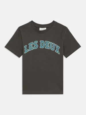 T-shirt z nadrukiem Les Deux antracytowy