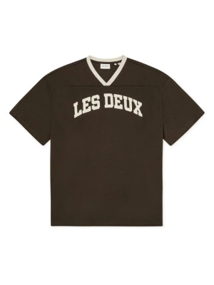 T-shirt z nadrukiem Les Deux ciemnobrązowy