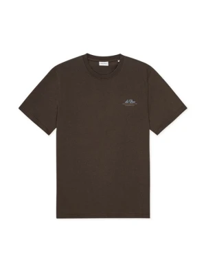 T-shirt z nadrukiem Les Deux ciemnobrązowy