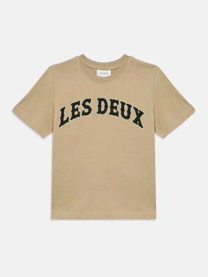 T-shirt z nadrukiem Les Deux piaskowy