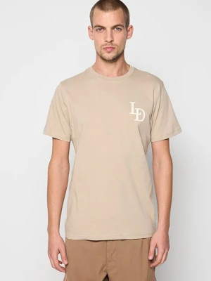 T-shirt z nadrukiem Les Deux piaskowy