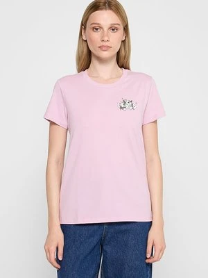 T-shirt z nadrukiem Levi's różowy