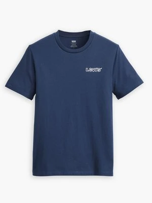 T-shirt z nadrukiem Levi's granatowy
