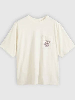 T-shirt z nadrukiem Levi's mleczny