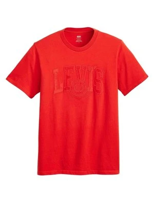 T-shirt z nadrukiem Levi's czerwony melanż