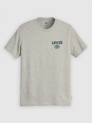 T-shirt z nadrukiem Levi's szary melanż