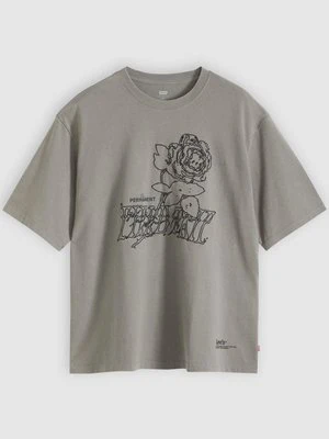 T-shirt z nadrukiem Levi's szary