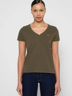 T-shirt z nadrukiem Levi's oliwkowy
