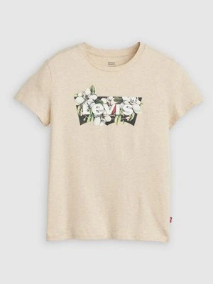 T-shirt z nadrukiem Levi's mleczny