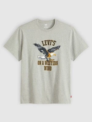 T-shirt z nadrukiem Levi's szary