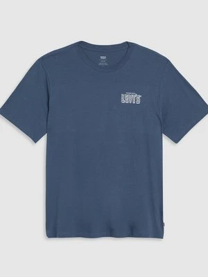 T-shirt z nadrukiem Levi's granatowy
