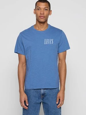 T-shirt z nadrukiem Levi's niebieski