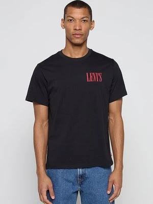 T-shirt z nadrukiem Levi's czarny