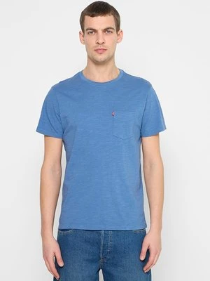 T-shirt z nadrukiem Levi's niebieski