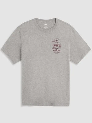 T-shirt z nadrukiem Levi's szary melanż