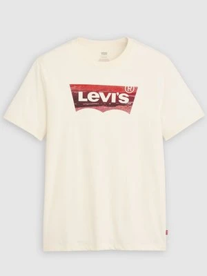 T-shirt z nadrukiem Levi's mleczny