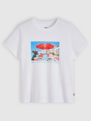 T-shirt z nadrukiem Levi's biały