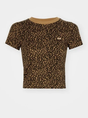 T-shirt z nadrukiem Levi's brązowy