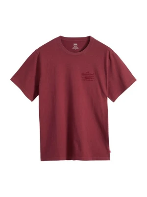 T-shirt z nadrukiem Levi's ciemnoczerwony melanż