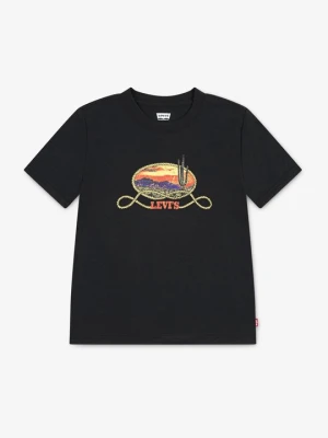 T-shirt z nadrukiem Levi's czarny