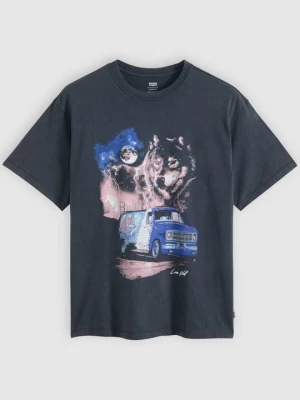 T-shirt z nadrukiem Levi's czarny