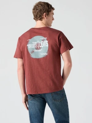 T-shirt z nadrukiem Levi's czerwony