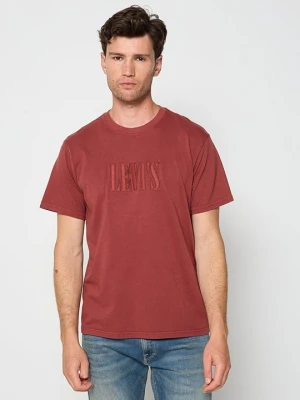 T-shirt z nadrukiem Levi's czerwony