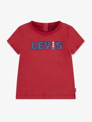 T-shirt z nadrukiem Levi's czerwony