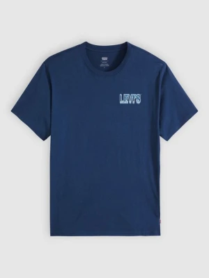 T-shirt z nadrukiem Levi's granatowy