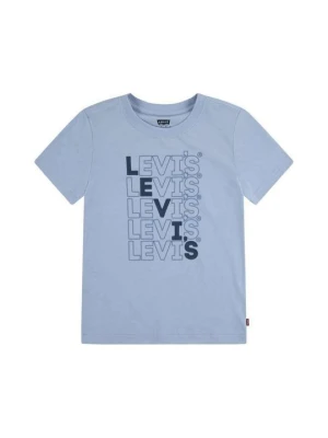 T-shirt z nadrukiem Levi's jasnoniebieski
