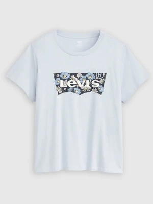 T-shirt z nadrukiem Levi's jasnoniebieski