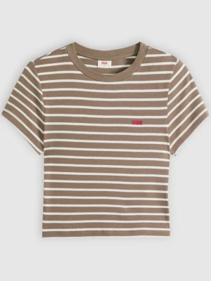 T-shirt z nadrukiem Levi's jasny brąz