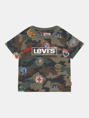 T-shirt z nadrukiem Levi's khaki