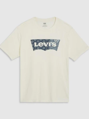 T-shirt z nadrukiem Levi's mleczny