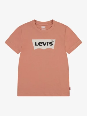 T-shirt z nadrukiem Levi's morelowy