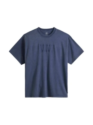 T-shirt z nadrukiem Levi's niebieski denim