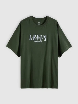 T-shirt z nadrukiem Levi's oliwkowy