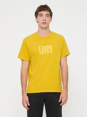 T-shirt z nadrukiem Levi's żółty