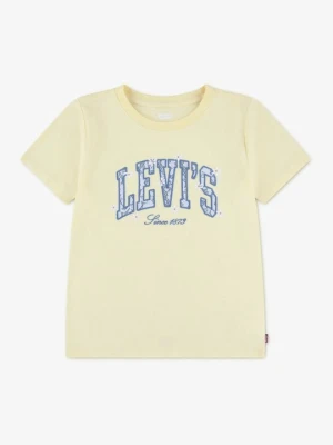 T-shirt z nadrukiem Levi's żółty