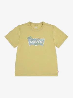 T-shirt z nadrukiem Levi's żółty