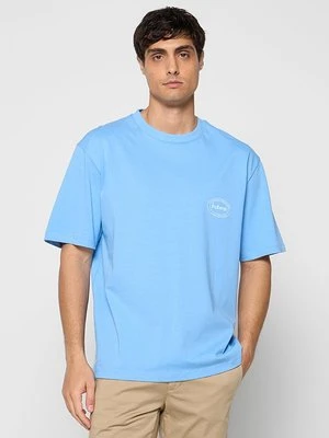 T-shirt z nadrukiem lindbergh niebieski