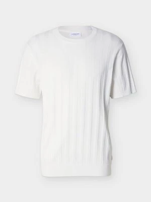 T-shirt z nadrukiem lindbergh mleczny