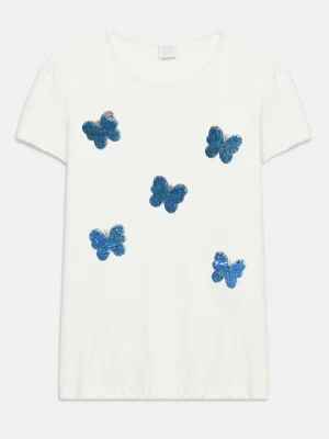 T-shirt z nadrukiem Lindex biały