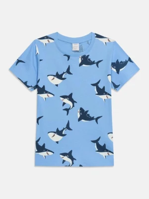 T-shirt z nadrukiem Lindex jasnoniebieski