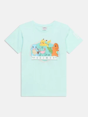 T-shirt z nadrukiem Lindex miętowy
