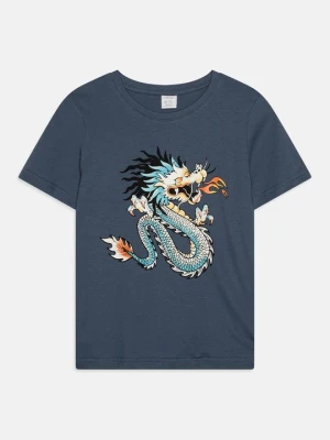 T-shirt z nadrukiem Lindex niebieski