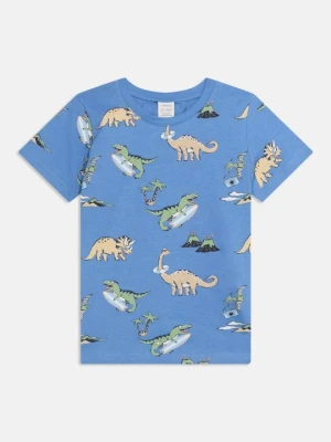 T-shirt z nadrukiem Lindex niebieski